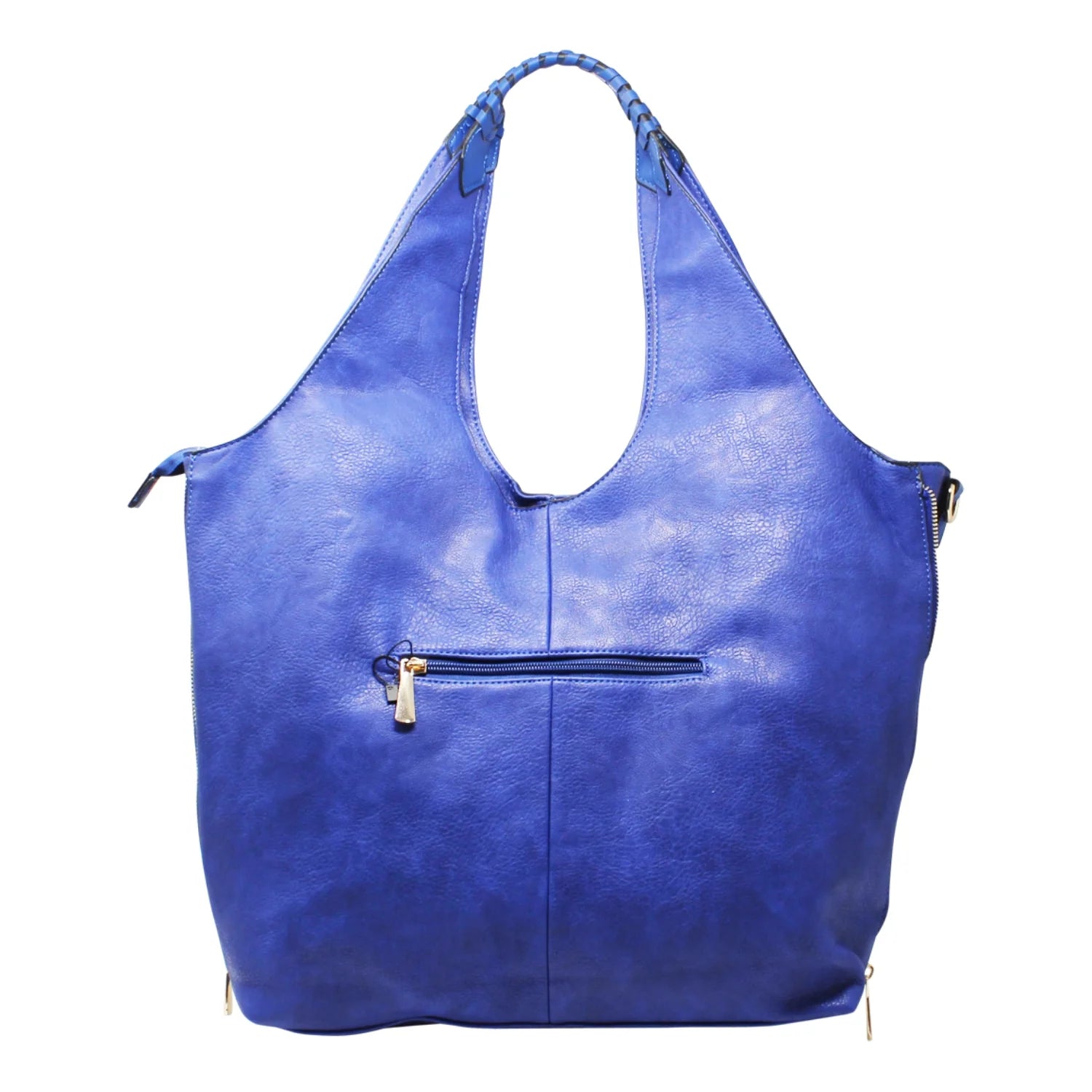 Large Hobo Shoulder Bag With Braided Strap | Sky Blue