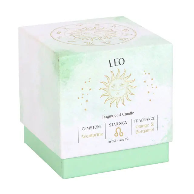 GEMSTONE ZODIAC CANDLE | LEO ORANGE & BERGAMOT