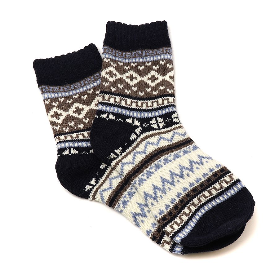 Wool Blend Nordick Socks | Blue Mix
