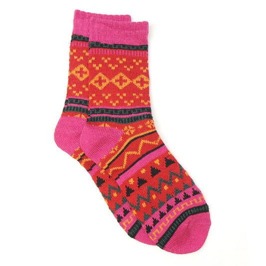 Wool Blend Nordick Socks | Red Mix