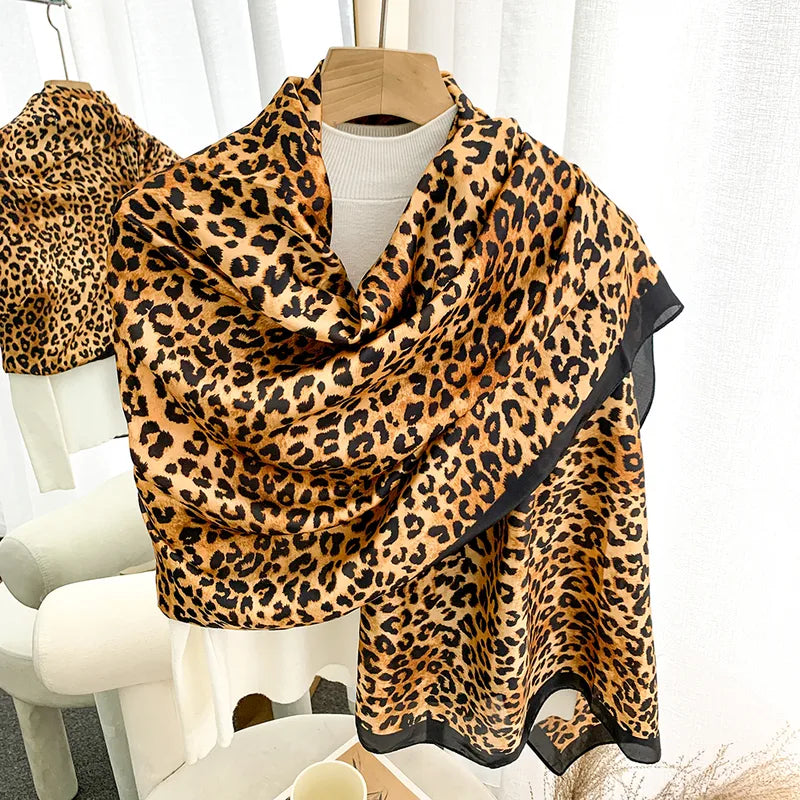 Satin Summer Scarf | Animal Print