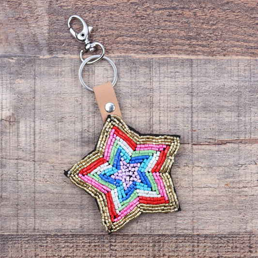 Beaded Keyring | Star