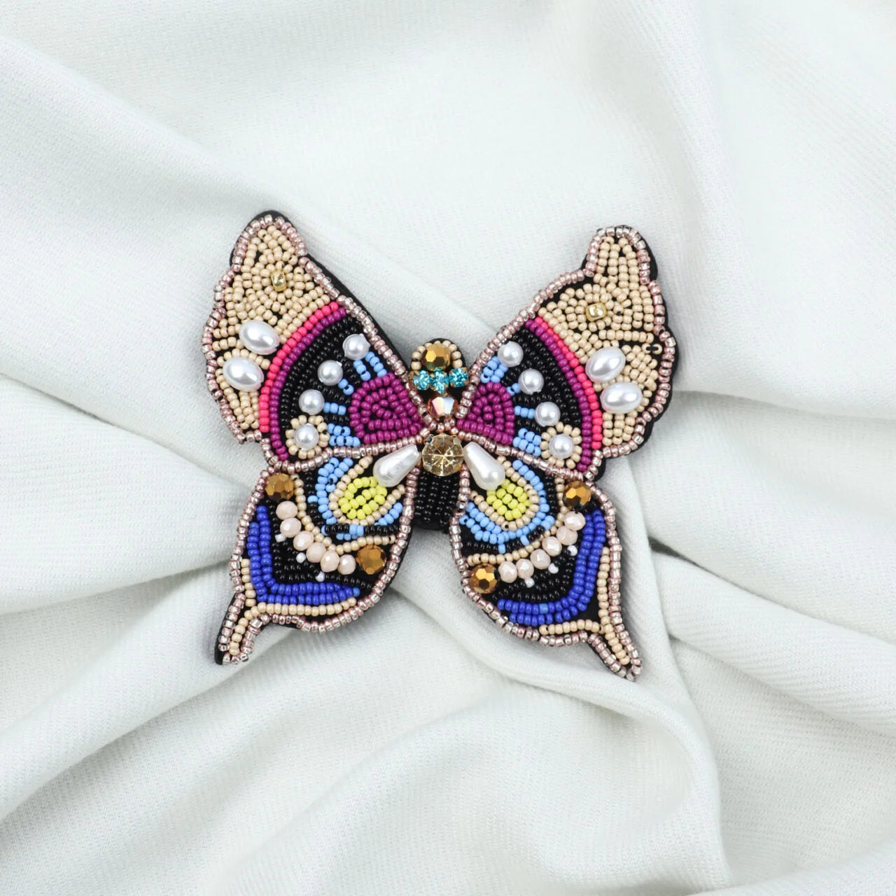 Beaded Large Brooch | Butterfly
