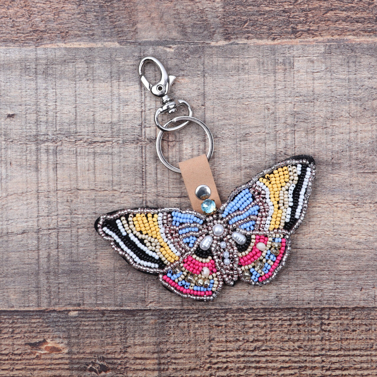 Beaded Keyring | Butterfly