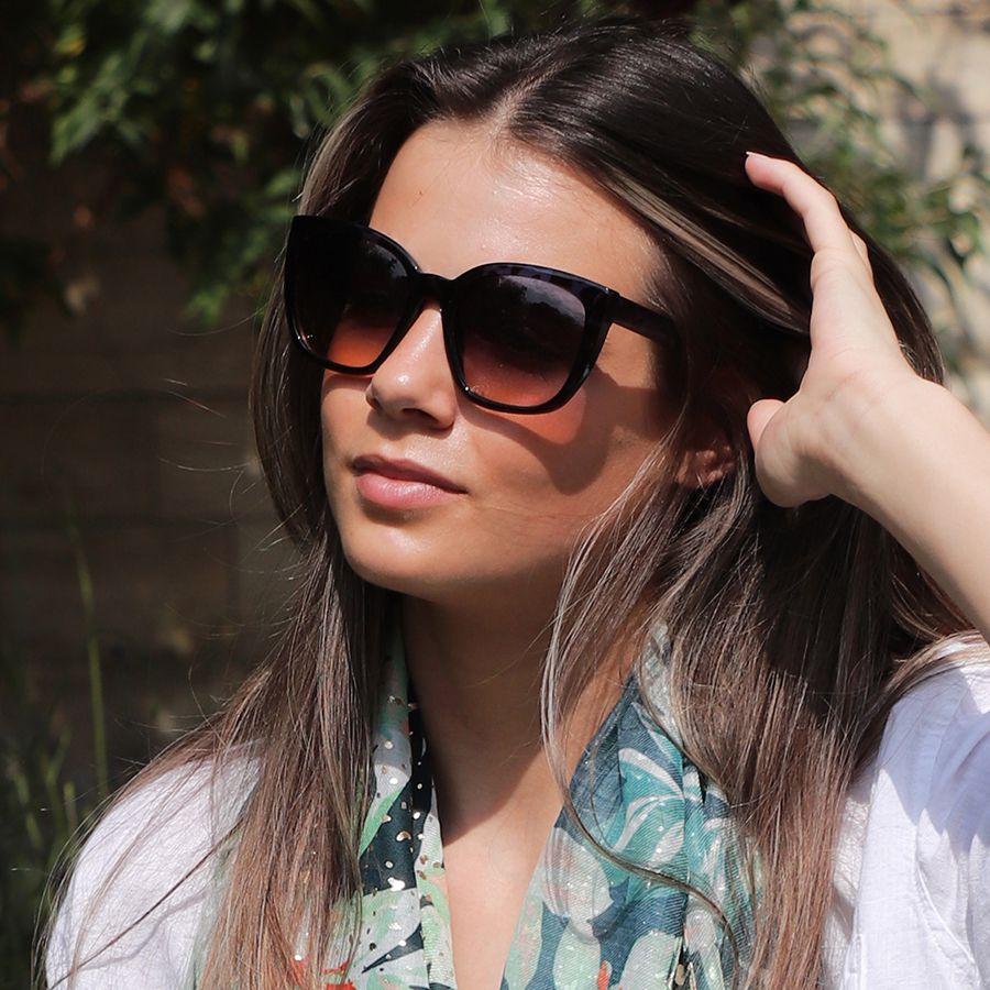 Recycled Tortoiseshell Sunglasses In Blue & Black