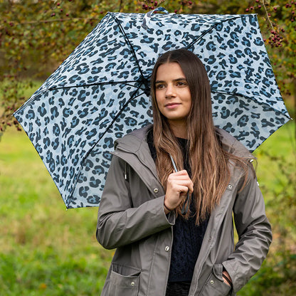 Blue Animal Print Recycled Umbrella