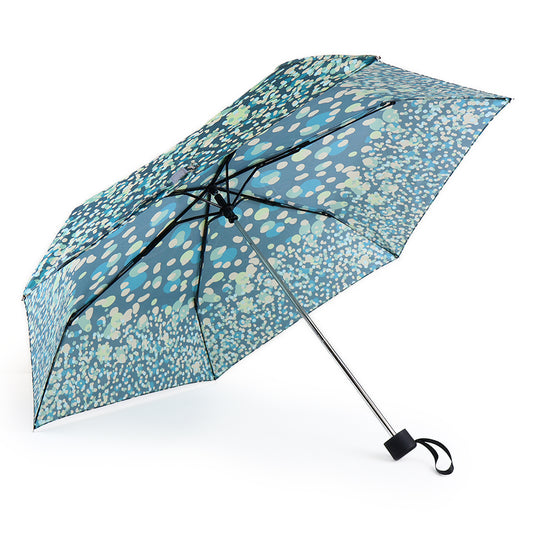 Recycled Teal Mix Dot Umbrella