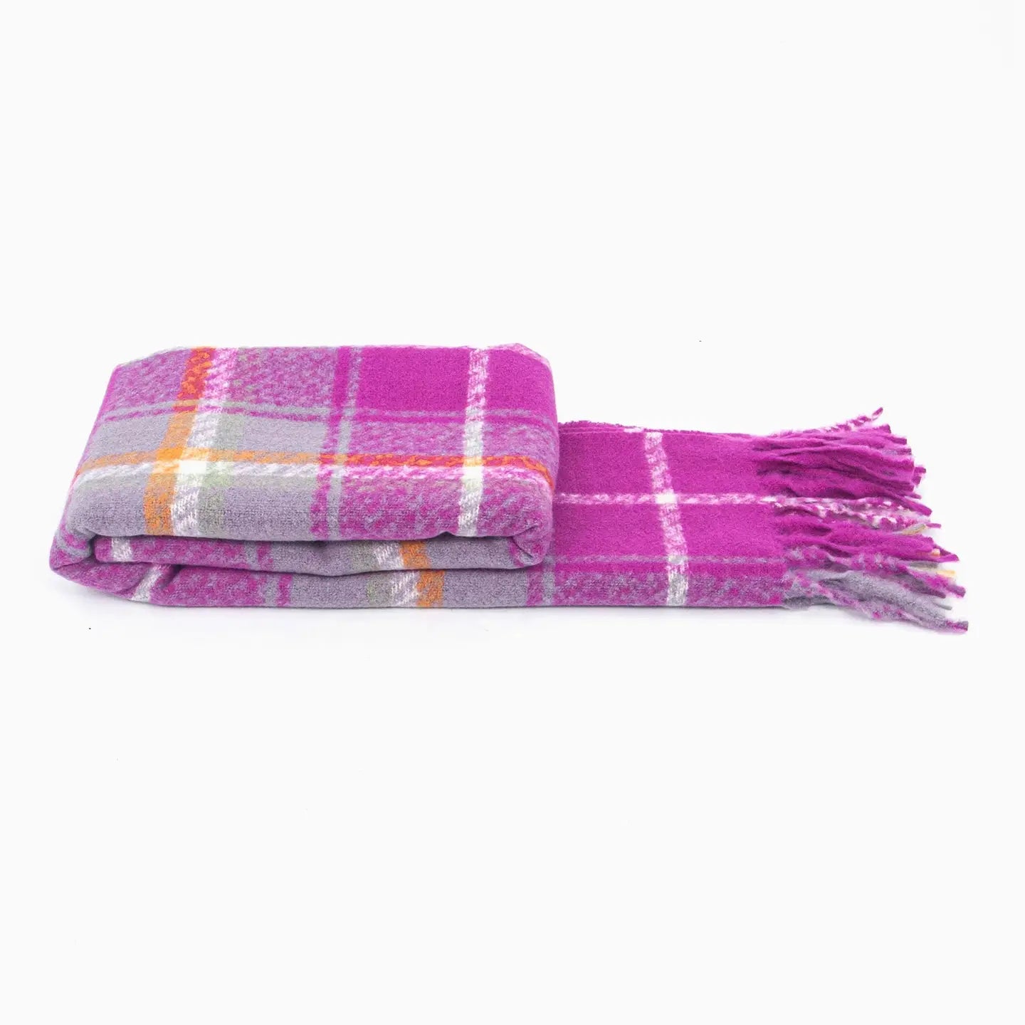 Alba Cosy Winter Scarf | Violet Check