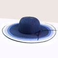 Navy Brim Stripe Sun Hat
