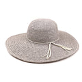 Grey Wide Brim Sequin Detail Sunhat