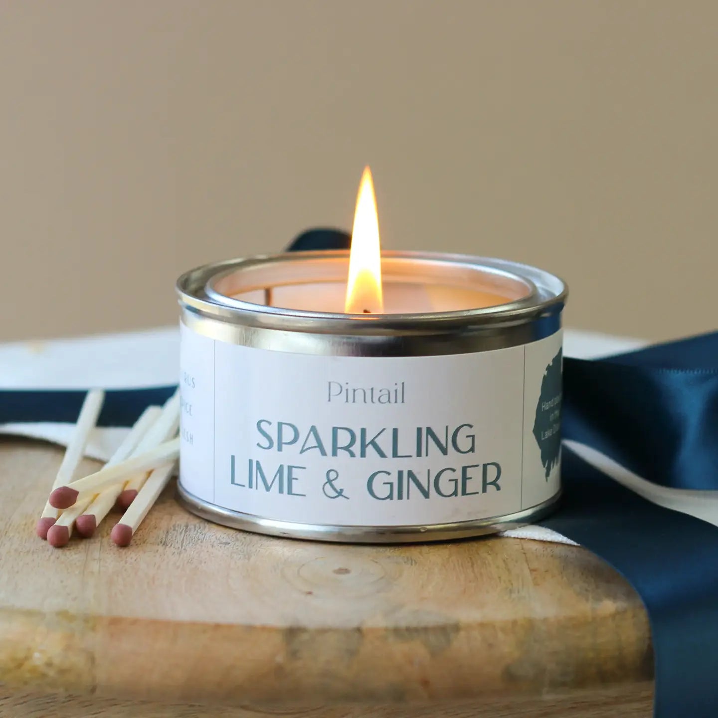 Pintail Paint Pot Candle Tin | Sparkling Lime & Ginger