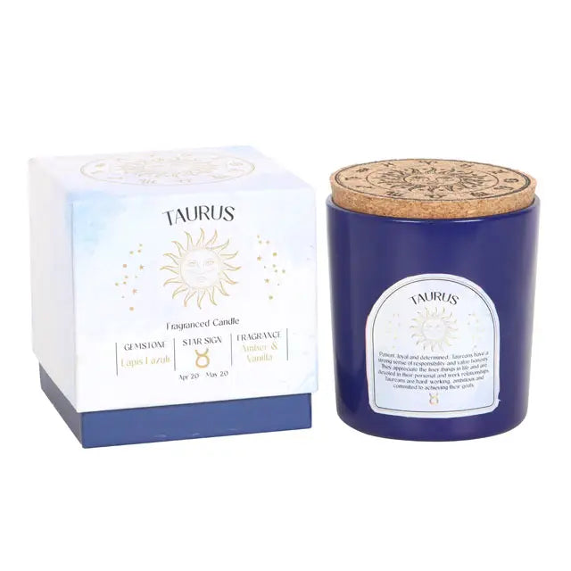 GEMSTONE ZODIAC CANDLE | TAURUS AMBER & VANILLA