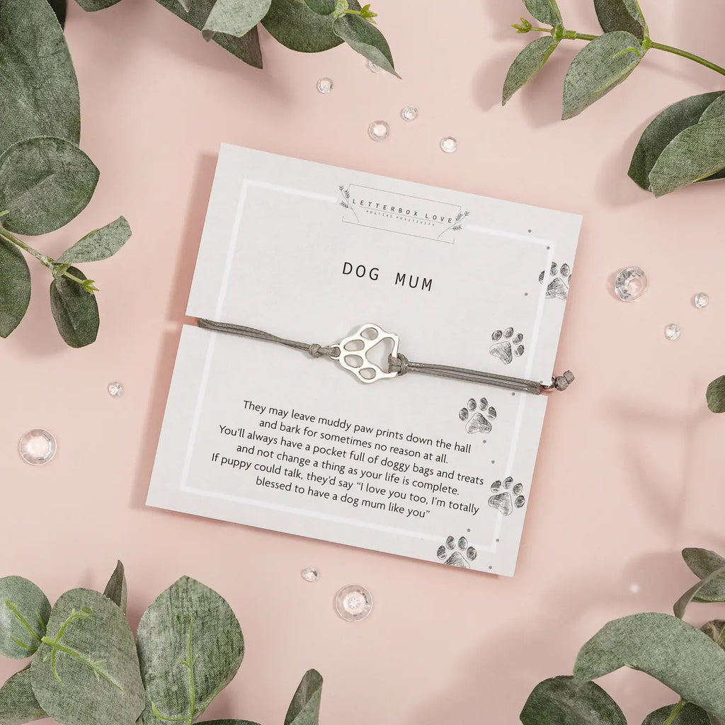 Dog Mum Paw Print Bracelet