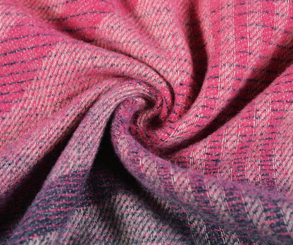 Pink Geometric Winter Scarf