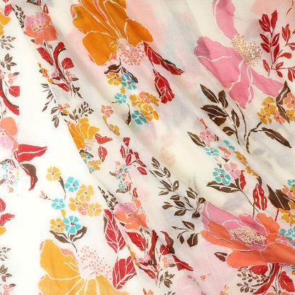 Pretty Summer Floral Print Scarf