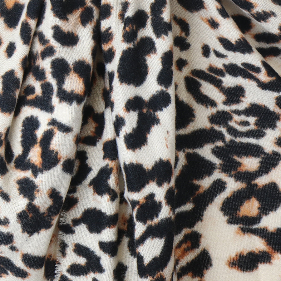 Beige Mix Soft Animal Print Scarf