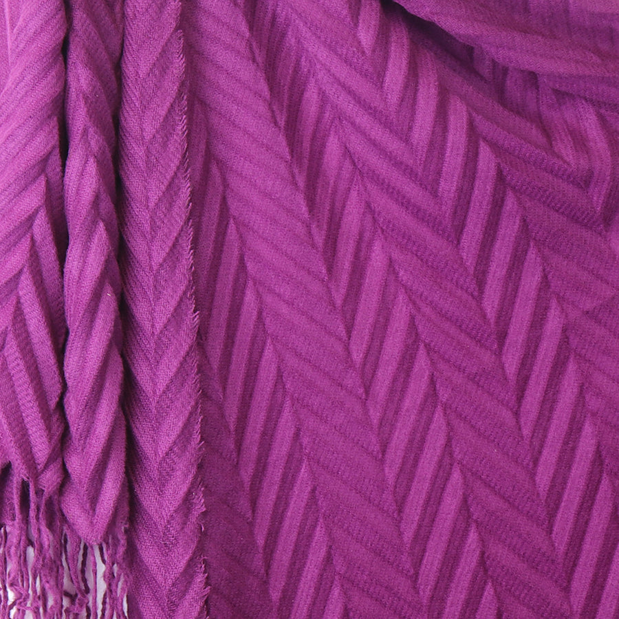 Rich Magenta Pleat Scarf