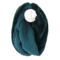 Teal Faux Fur & Knit Twist Snood