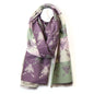 Purple Bee & Stripe Jacquard Scarf