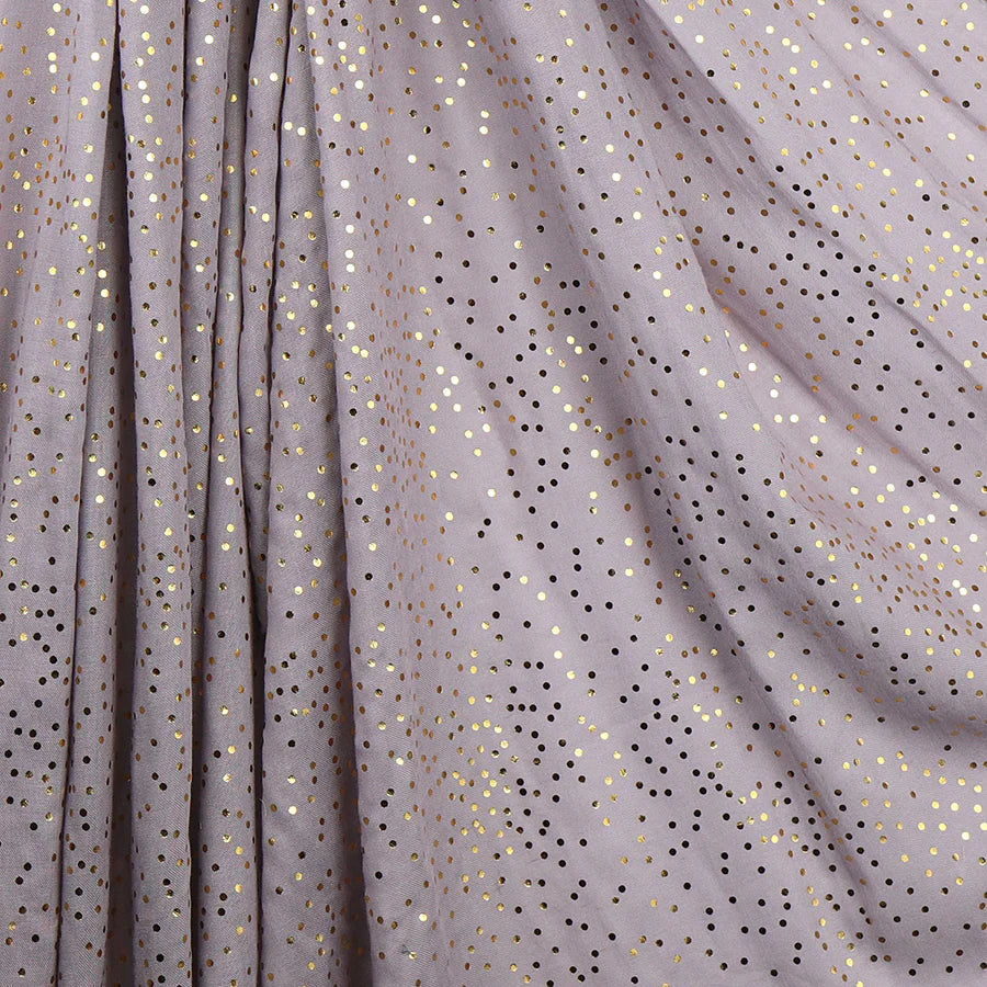 Soft Grey Scarf With Metallic Speckle Print