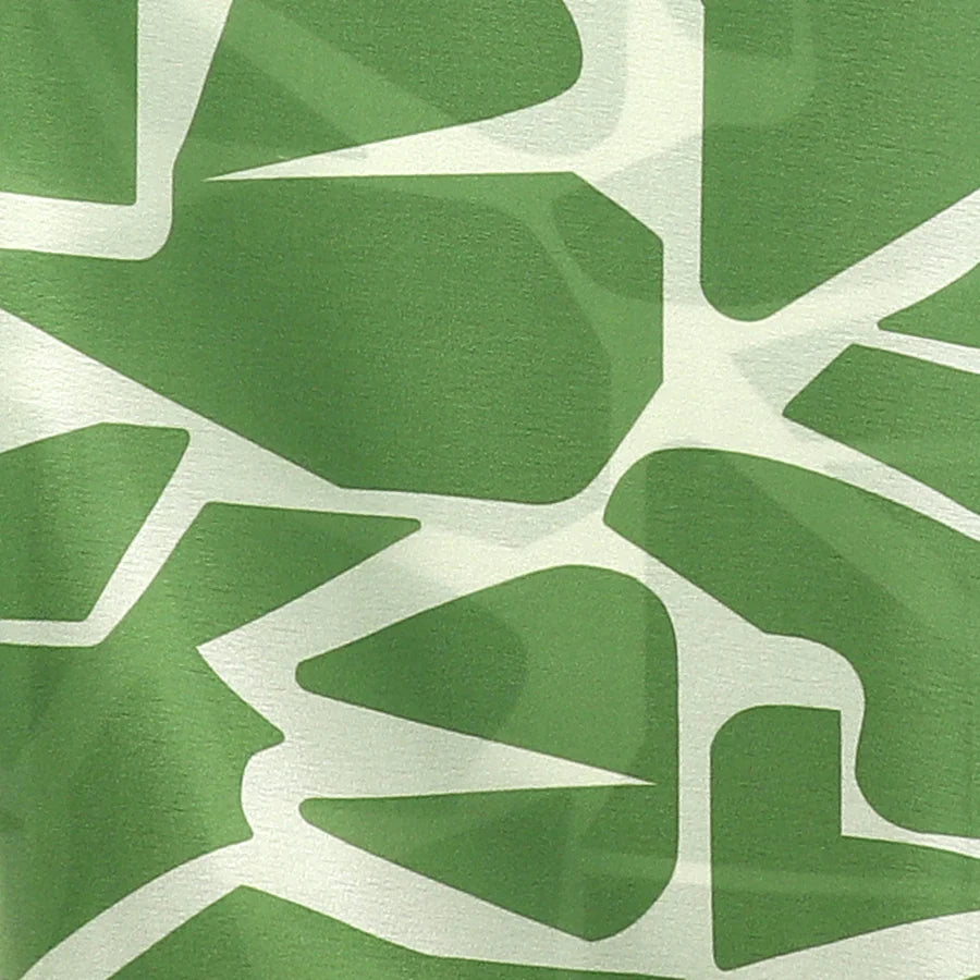 Green & Ecru Recycled Scarf