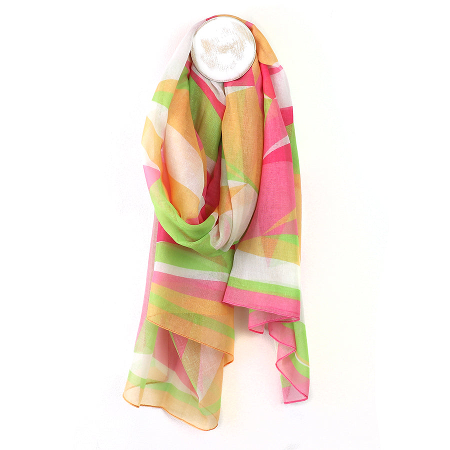 Recycled Pink Mix Abstract Scarf