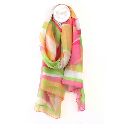 Recycled Pink Mix Abstract Scarf