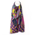 Bamboo Green Mix Dahlia Multicolour Scarf