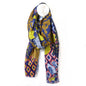 Bamboo Blue Mix Dahlia Multicolour Scarf