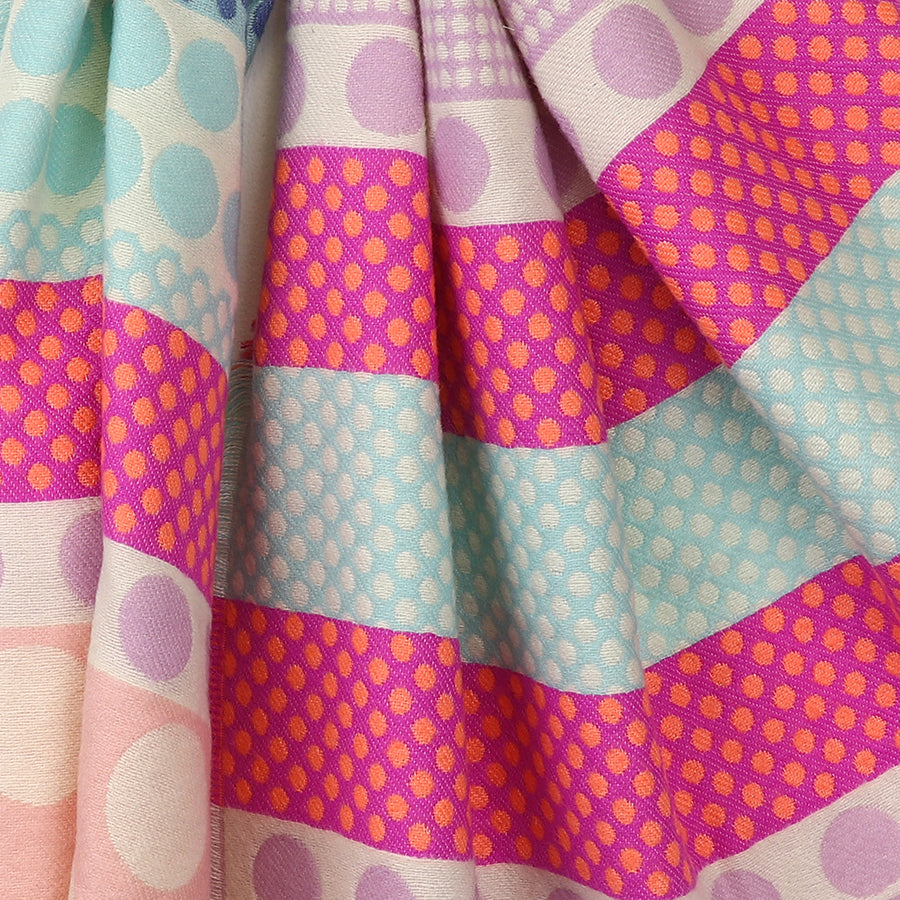 Reversible Pink Mix Polkadot Scarf