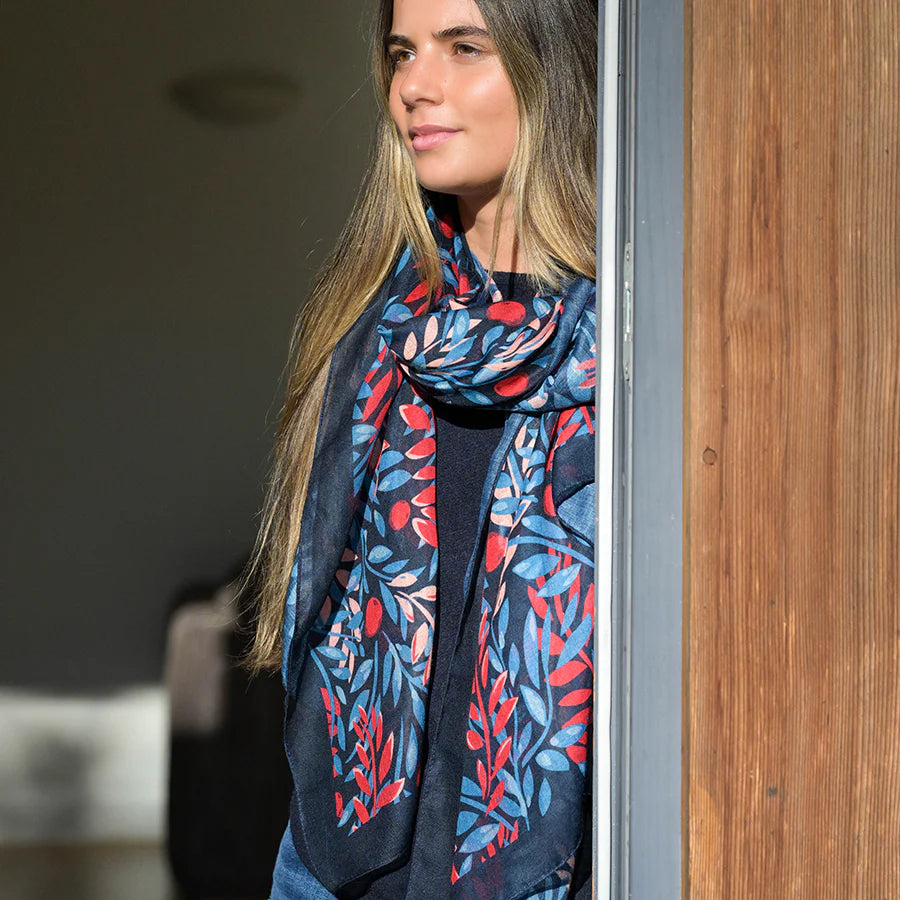 Recycled Blend Blue & Red Mix Multi Scarf