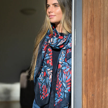 Recycled Blend Blue & Red Mix Multi Scarf