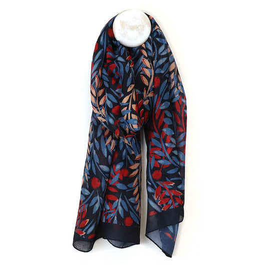 Recycled Blend Blue & Red Mix Multi Scarf