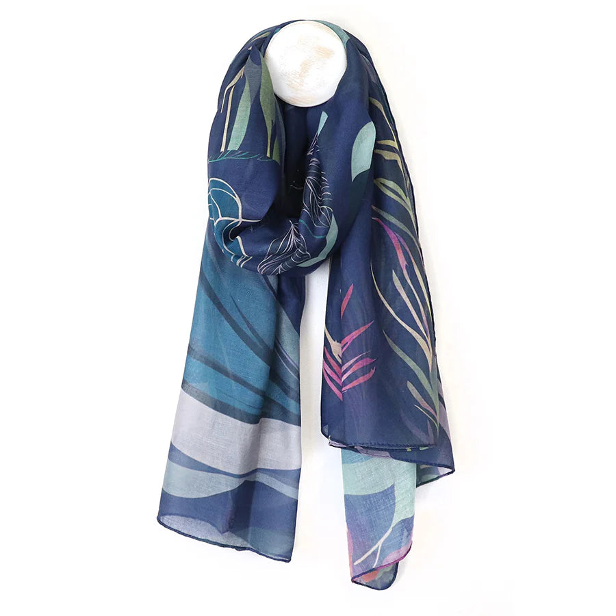 Recycled Blend Blue Mix Multi Scarf
