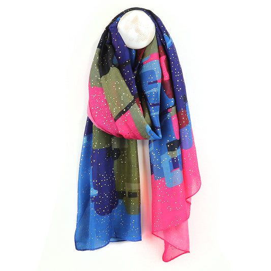 Recycled Blend Abstract Print Scarf