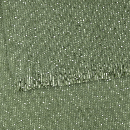 Khaki Scarf With Sequin Detail