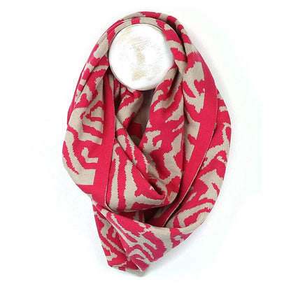 Rasberry Recycled Mix Wrap Around Scarf
