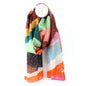 Recycled Bright Colour Block Scarf With Foil