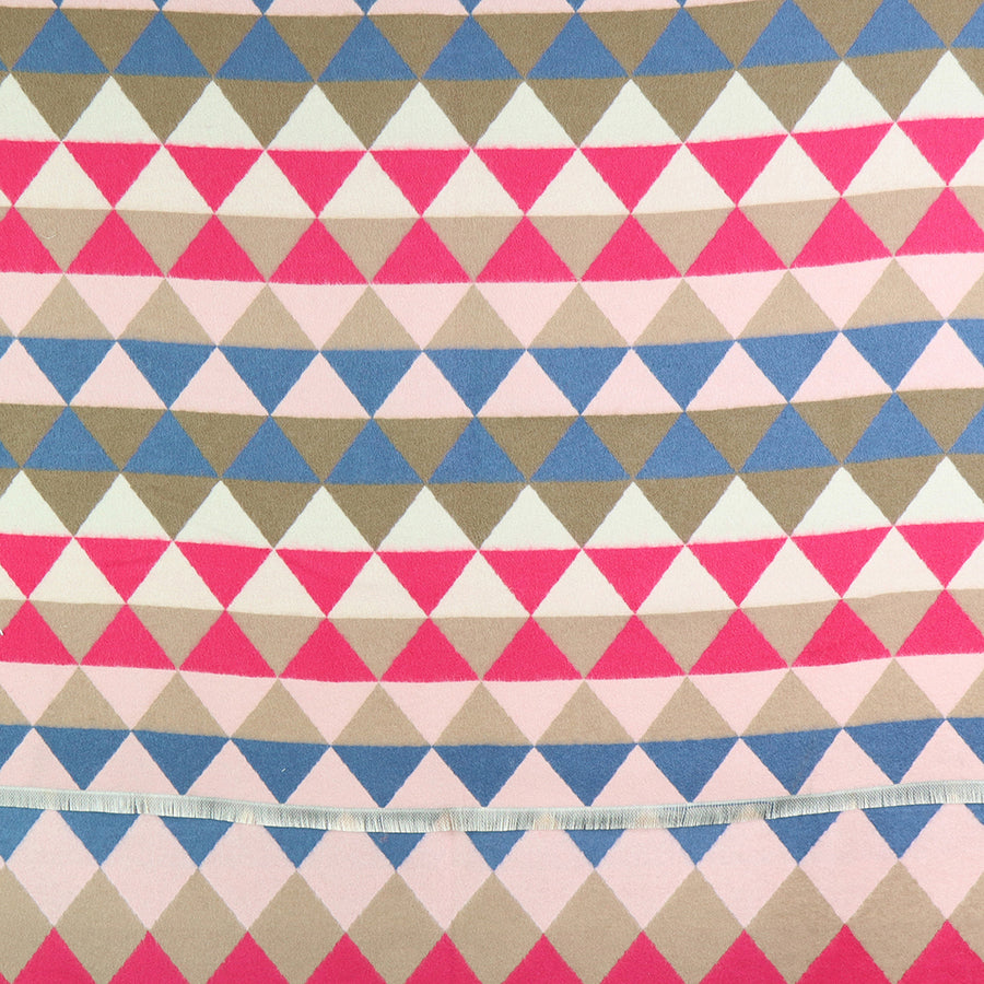Blue & Pink Mix Triangle Print Scarf