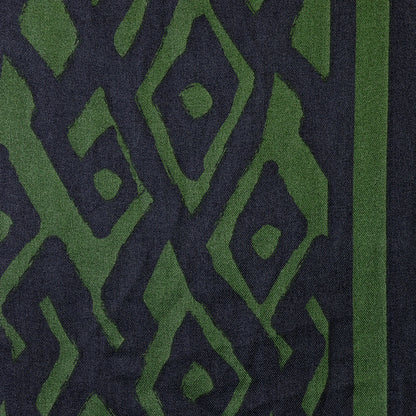 Rich Green & Black Mix Abstract Scarf
