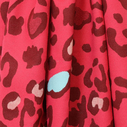 Rich Pink Mix Animal Print Scarf