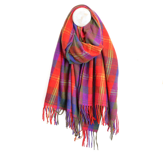 Red & Purple Classic Tartan Scarf