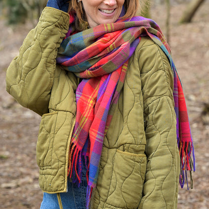 Red & Purple Classic Tartan Scarf