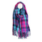 Electric Blue & Pink Classic Tartan Scarf