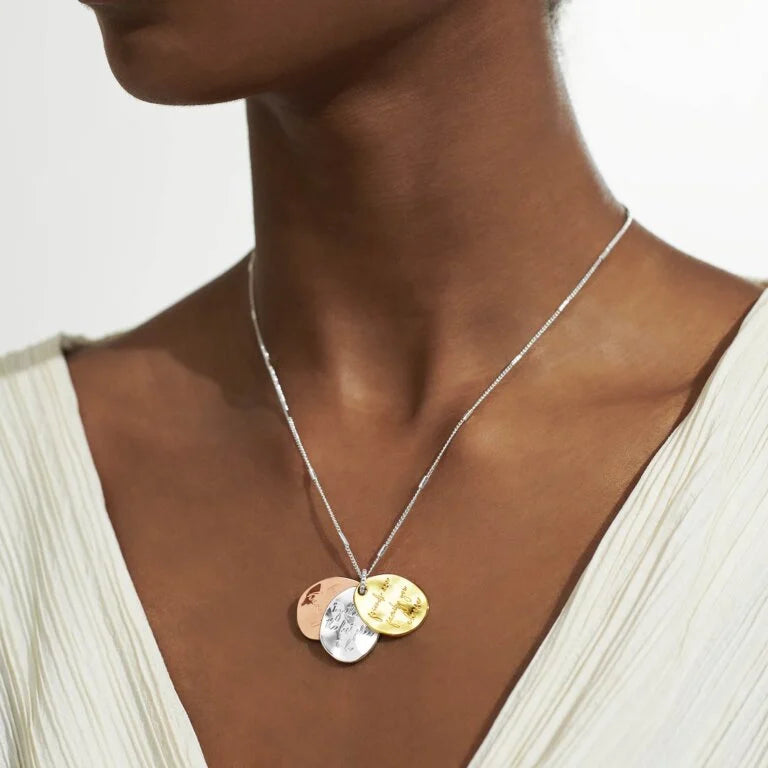 Joma Jewellery | Affirmation Discs Necklace "Friendship"