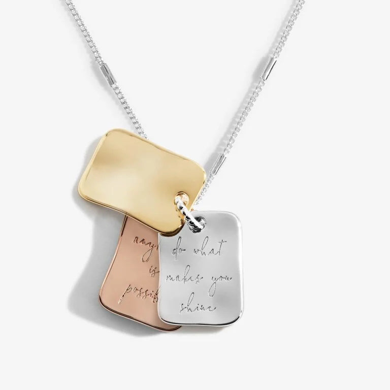 Joma Jewellery | Affirmation Discs Necklace "Positivity"