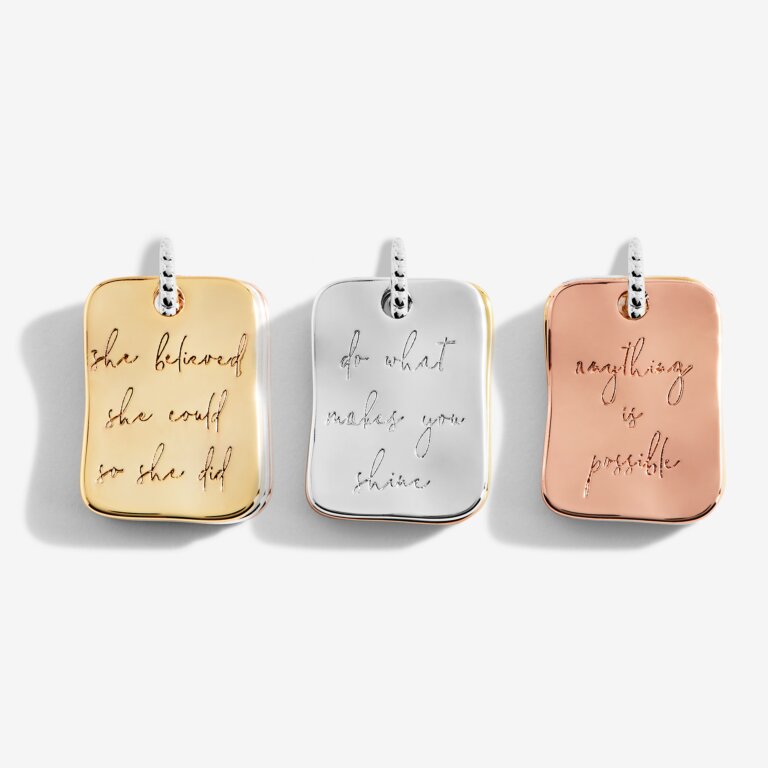 Joma Jewellery | Affirmation Discs Necklace "Positivity"