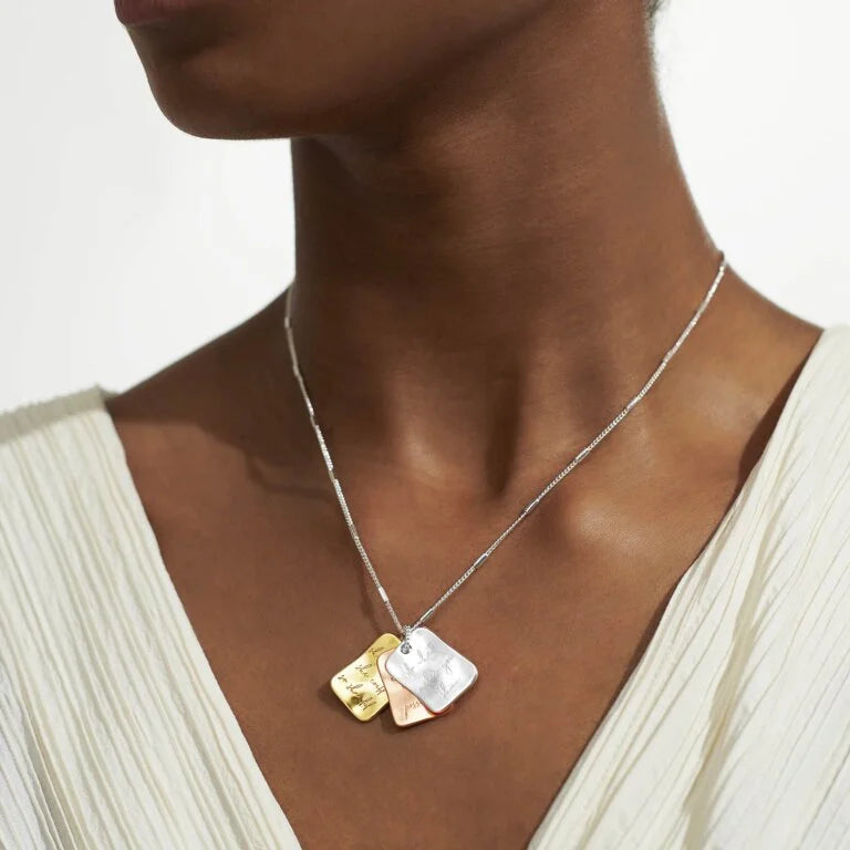 Joma Jewellery | Affirmation Discs Necklace "Positivity"