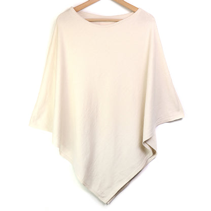 Recycled Blend Poncho - Cream
