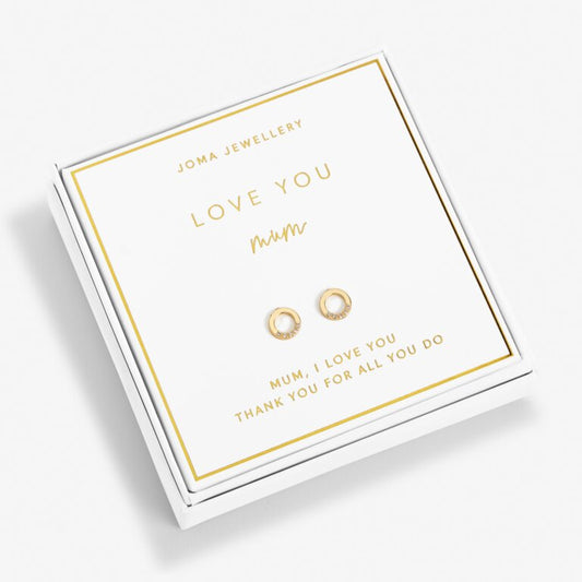 Joma Jewellery | Boxed Earrings | Love You Mum